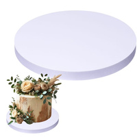Podkład pod tort styrodur śr. 34 BIAŁY Z BIAŁĄ PODKŁADKĄ