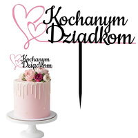 Topper na tort bento cake mini topperek 10x7 cm KOCHANYM DZIADKOM DZIEŃ BABCI I DZIADKA WZ.I