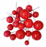 Dekoracja topper KULECZKI na piku 20 szt. CZERWONE