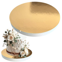 Podkład pod tort styrodur śr. 26 ZŁOTY LUSTRZANY