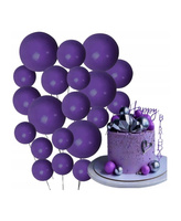 Dekoracja topper KULECZKI na piku 20 szt. FIOLETOWE