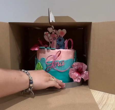 Mocne pudełko na tort 28x28x25 cm z rączką