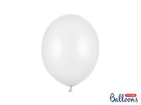 Balony lateksowe strong 27 cm metaliczny BIAŁY 10 szt.